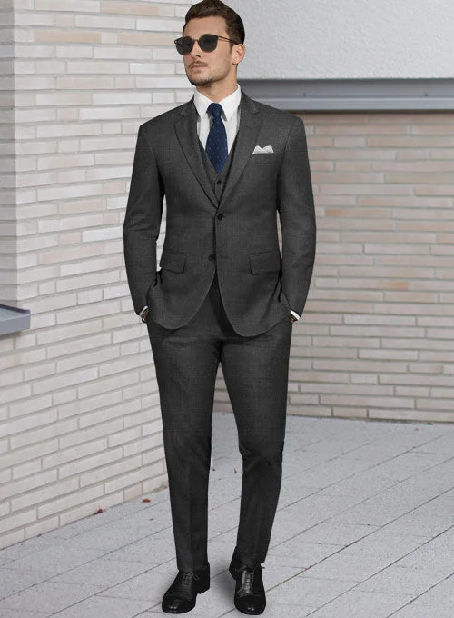 Bold Accessories Lanificio Zegna Trofeo Charcoal Wool Suit