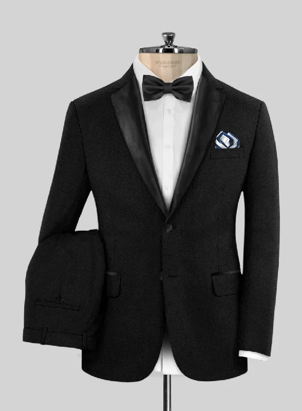 Classic Neutrals Deep Black Tuxedo Suit