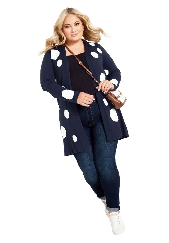 Stylish Monochrome Spot It Cardigan