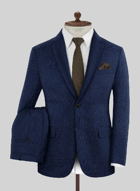 Rugged Prints Reda Royal Blue Pure Wool Suit