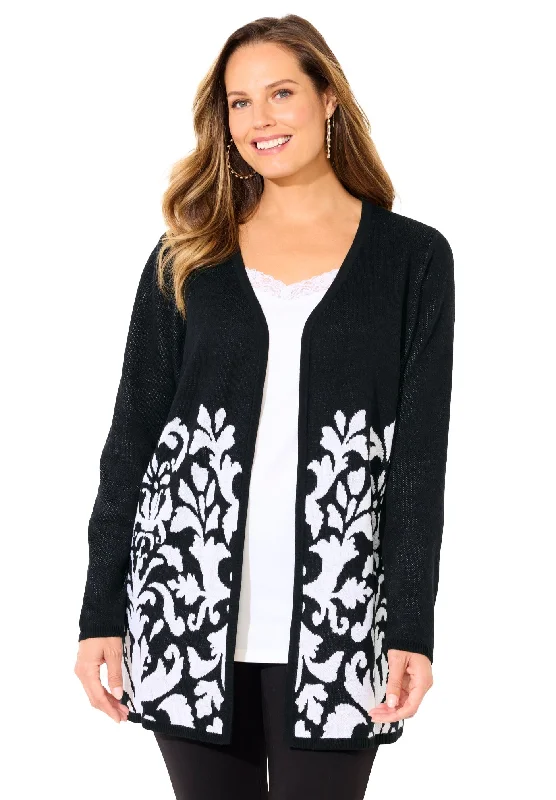 Urban Layering Jacquard Cardigan