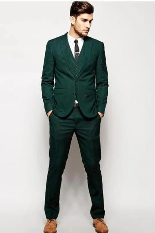 Elevated Classics Men Suits 3 Piece, Green Suits Men, Slim Fit Suits, Formal Fashion Suits, Dinner Suits, Wedding Groom Suits, Bespoke For Men