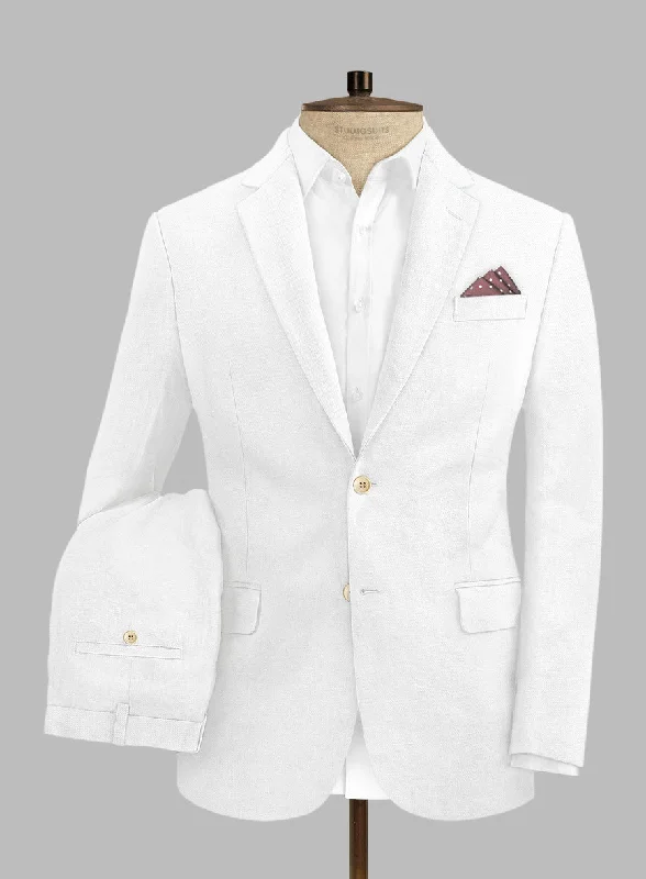 Clean Utility Solbiati Art Du Lin White Linen Suit