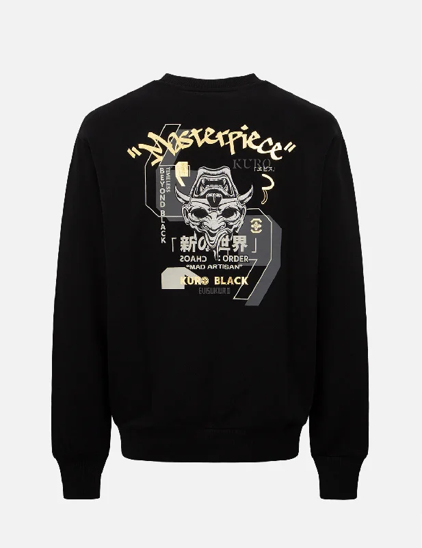 Tailored Pastels Melting Hannya Skull Embroidered Sweatshirt