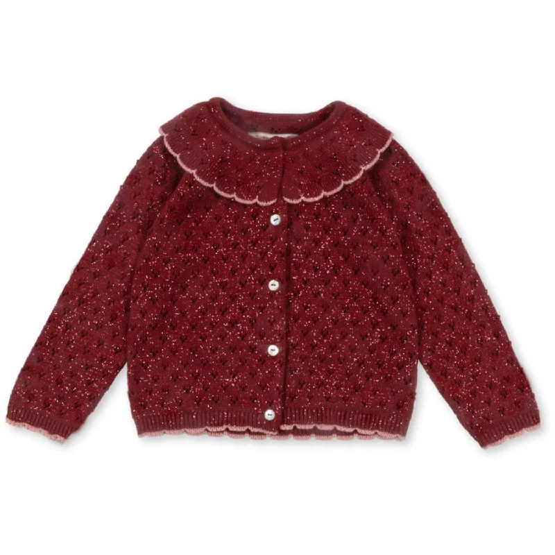 Classic Weekend Konges Sløjd Red Dahlia Holiday Knit Cardigan