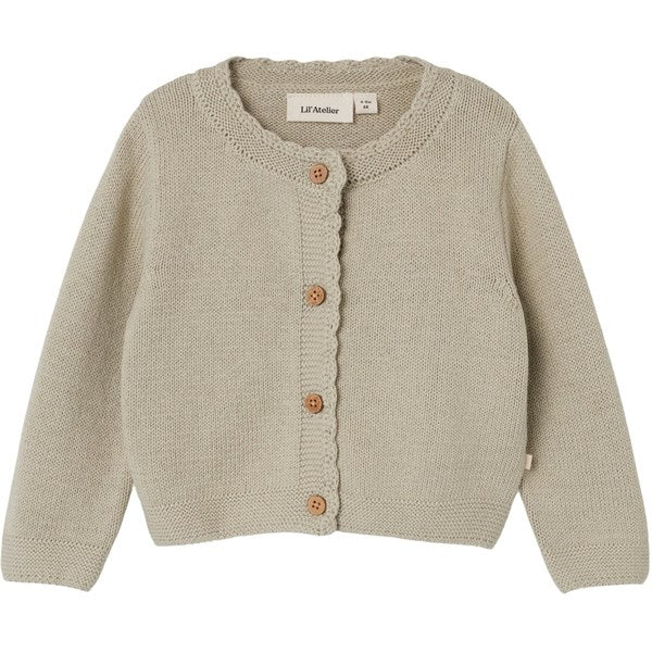 Retro Smart Lil'Atelier Moss Gray Fie Strik Cardigan