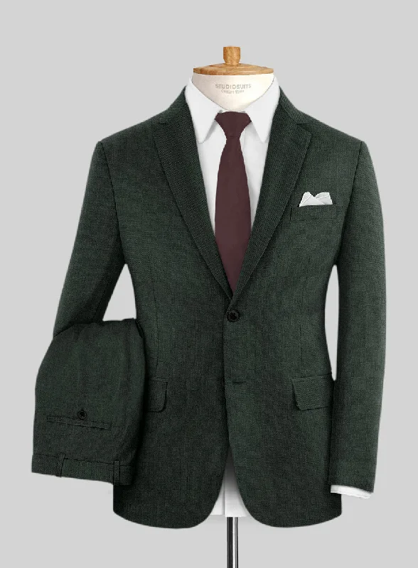 Soft Layers Lanificio Zegna Trofeo Sacramento Green Wool Suit