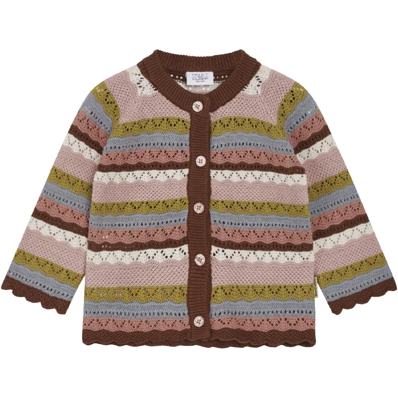 Preppy Sporty Hust & Claire Dusty Rose Baby Carren Cardigan