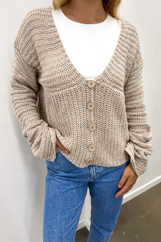 Everyday Essentials Anna Knit Cardigan Mocha