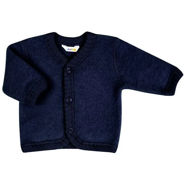 Casual Classic Joha Uld Blå Cardigan