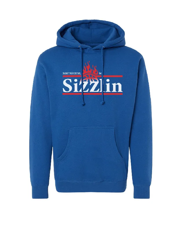 Tailored Modern Ink Detroit - Don't touch me I'm Sizzlin Heavyweight Hoodie - Royal Blue