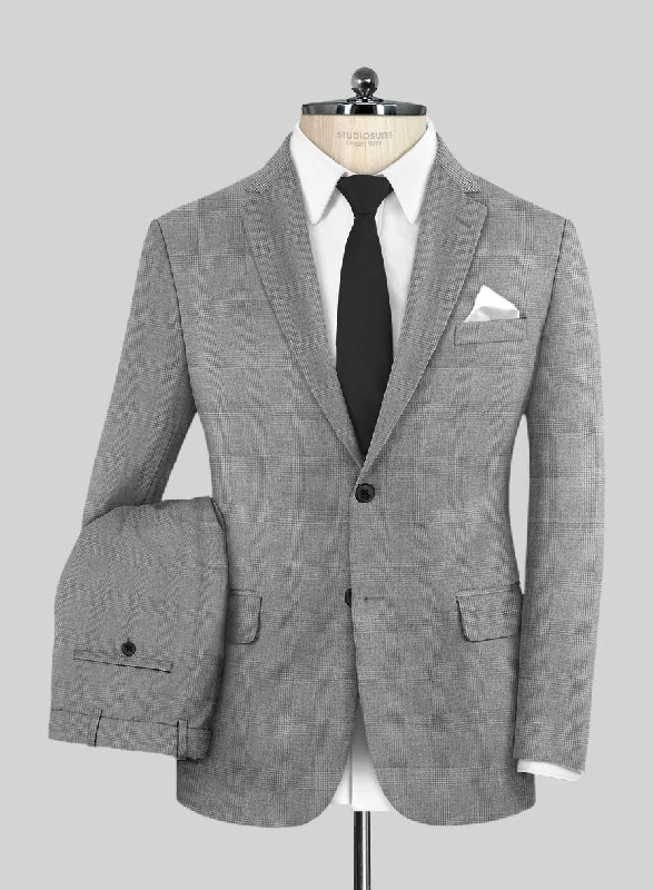 Chic Casualwear Muted Gray Glen Suit