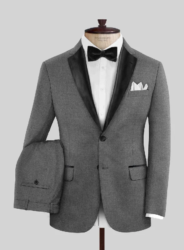 Rugged Street Napolean Gray Wool Tuxedo Suit