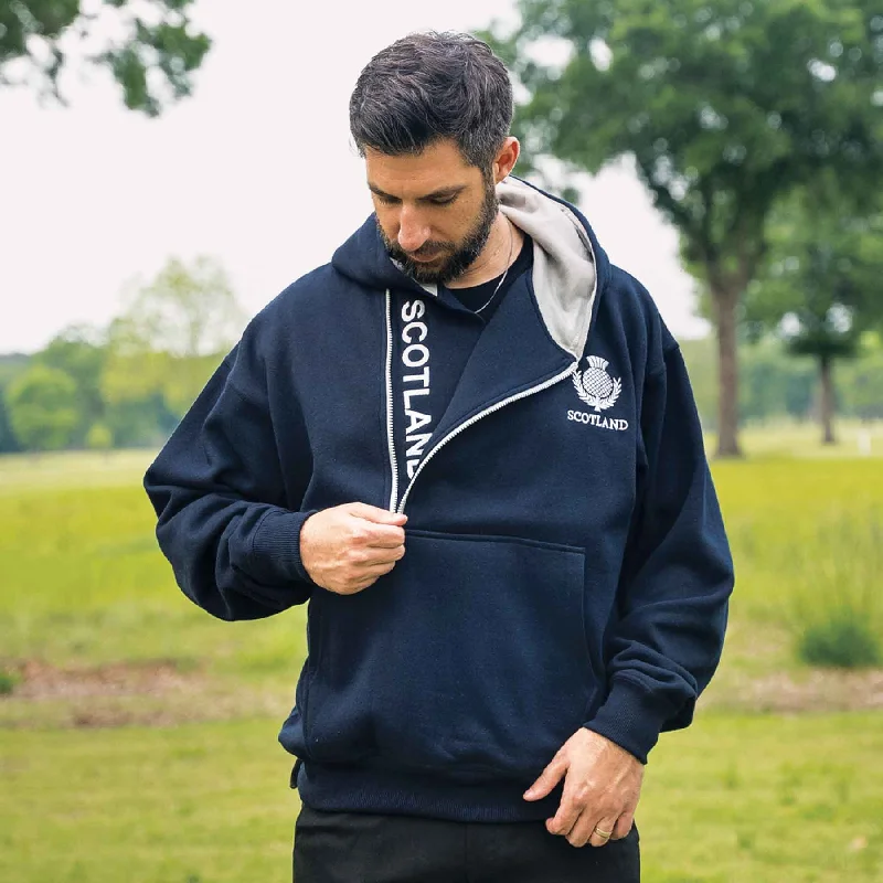 Sporty Chic Look Scotland Half Zip Hoodie