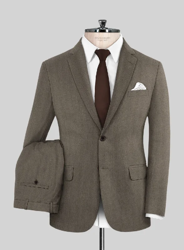 Vintage Utility Brown Herringbone Suit