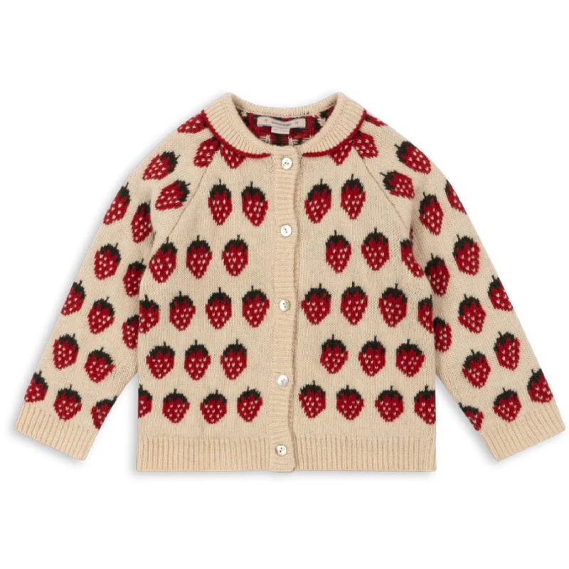 Rugged Fit Konges Sløjd Strawberry Belou Knit Collar Cardigan