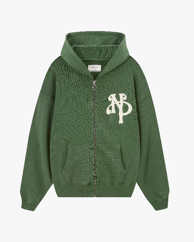 Modern Grunge KILL BILL ZIP-UP HOODIE GREEN