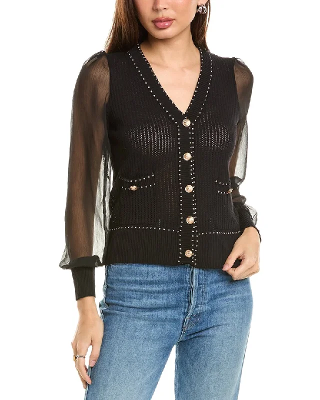 Bold Street Edge New Products Lea & Viola Sheer Sleeve Cardigan