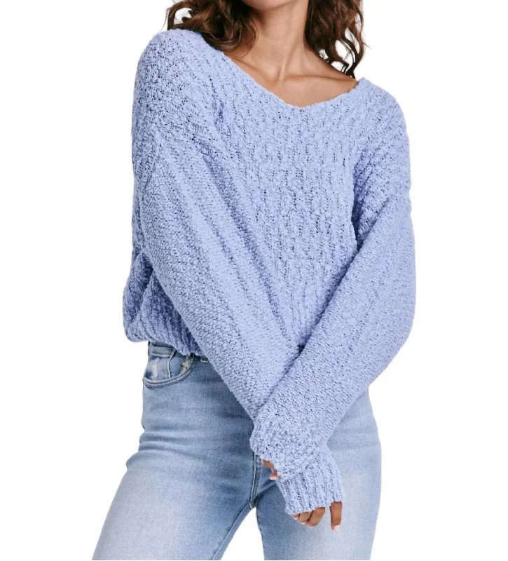 Lexi Knit Sweater In Cornflower