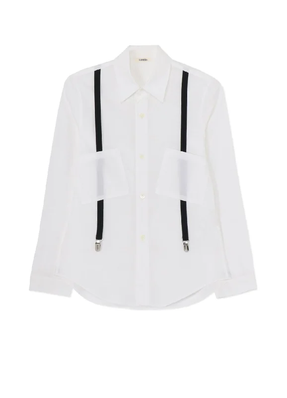 100/2 BROAD COTTON SHIRT WITH SUSPENDERS