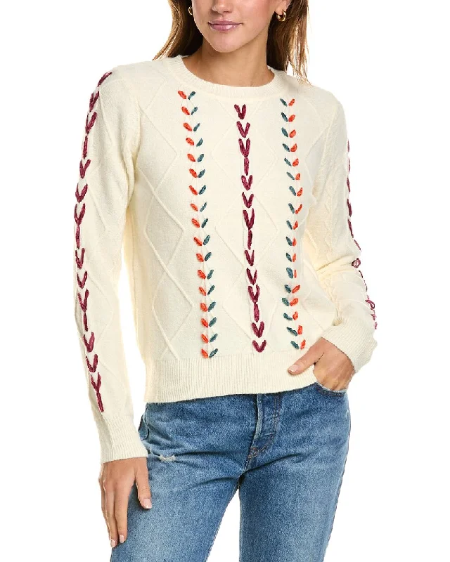 Elevated Classics High-quality Fabrics Nanette Nanette Lepore Lacing Sweater