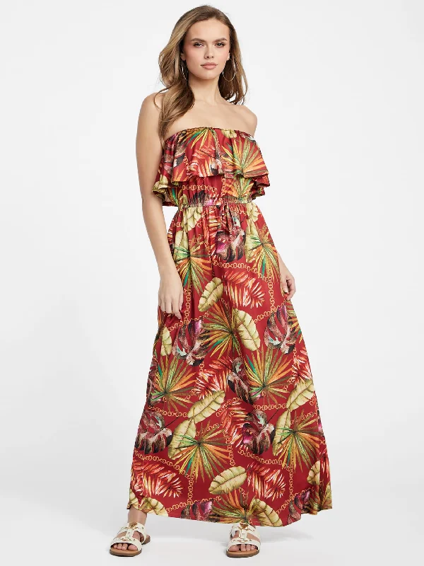 Retro Elegance Hillarie Printed Maxi Dress