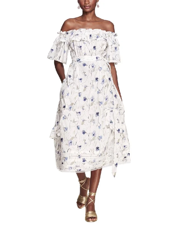 Earthy Casual Marchesa Notte Rosie Printed Dress