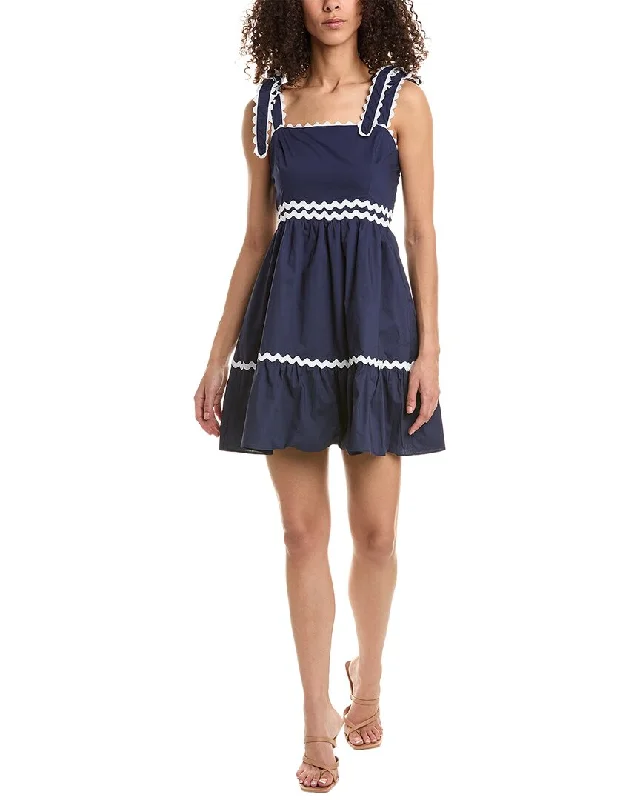 Modern Outdoor Stellah Ricrac Trim Strap Mini Dress