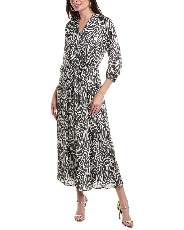 Rugged Prints Vince Camuto Belted Maxi Dress