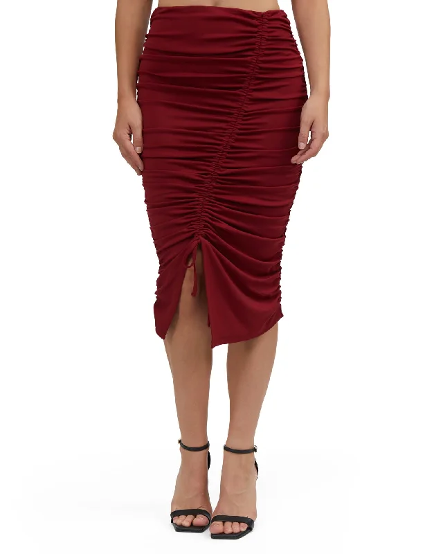 Bebe Women's Ruched Matte Jersey Skirt