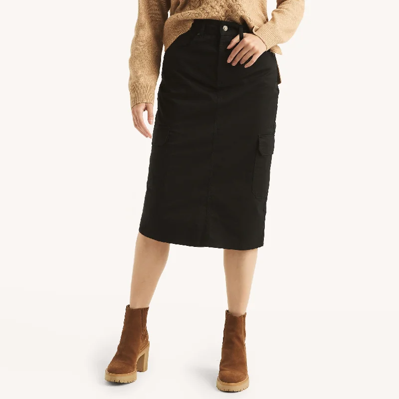 Nautica Womens Midi Cargo Skirt