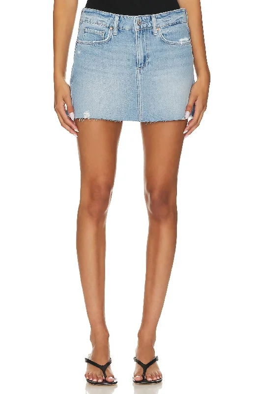 Ryder Mini Skirt In Sonata Distressed