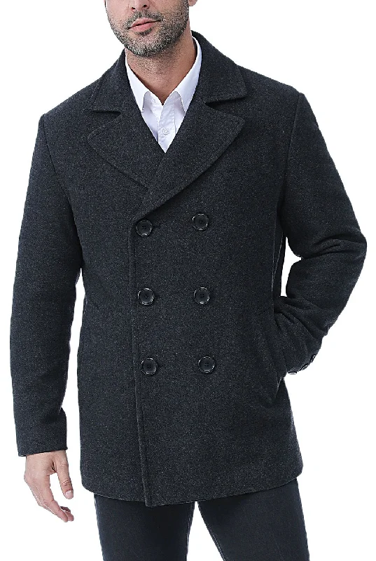 BGSD Men Hugh Wool Blend Pea Coat