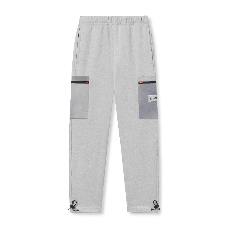 0914. Tech-Terry™ Paneled Cinch Cargo Jogger - Heather Grey/Wave-dye