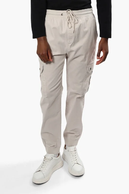 Canada Weather Gear Tie Waist Cargo Pants - Stone