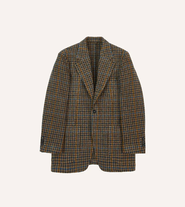 Blue Gun Club Check Tweed Blazer