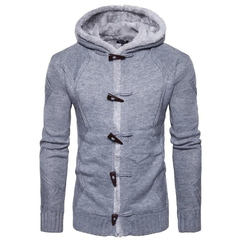 Sophisticated Weekend Classic Jackets Buckle Cardigan Sweater For Men