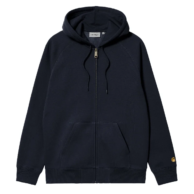 Carhartt WIP Hooded Chase Jacket Dark Navy / Gold