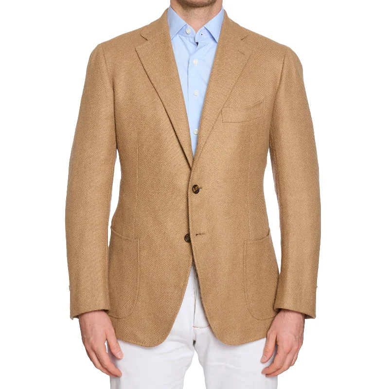 CESARE ATTOLINI Napoli Handmade Beige Camelhair Blazer Jacket EU 50 US 40