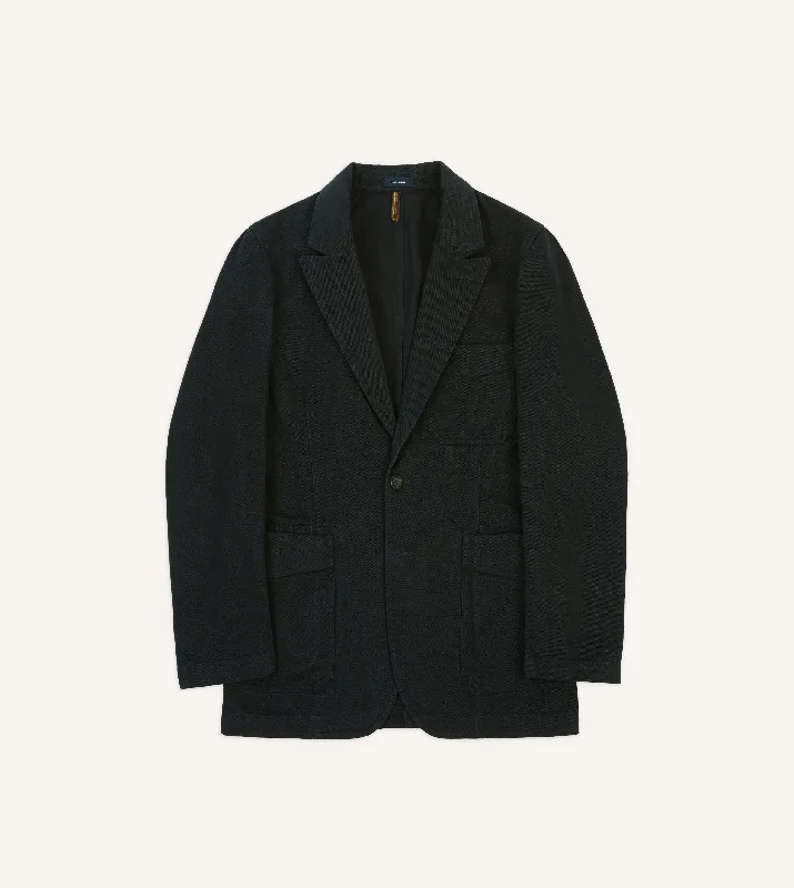 Streetwear Fusion Everyday Wear Drake's by A. Levine Black Cotton Games Blazer Mk. II