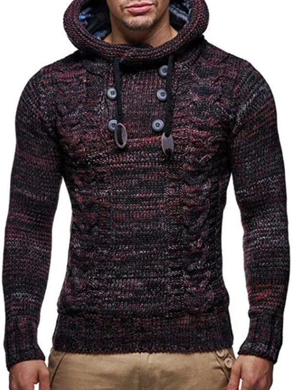 Modern Grunge Techwear Fashion Hooded Men Pullover Sweater