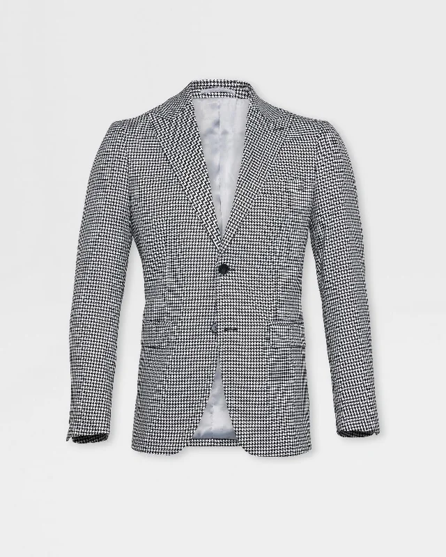 Houndstooth Two Button Blazer