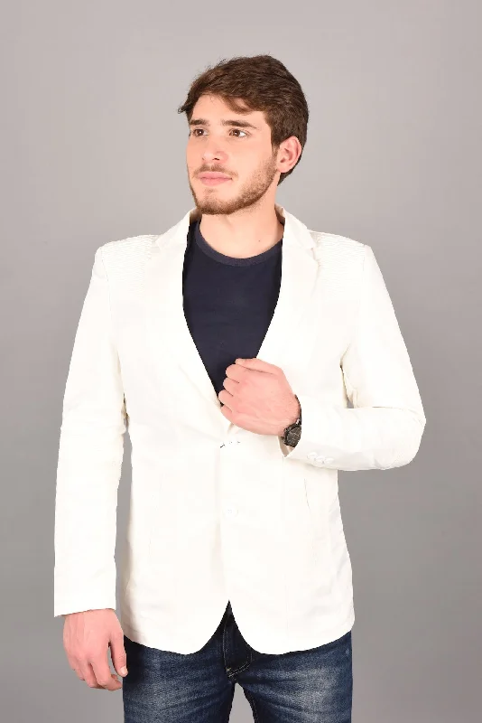 Soft Minimalism Easygoing Fashion Men's Double Button Blazer