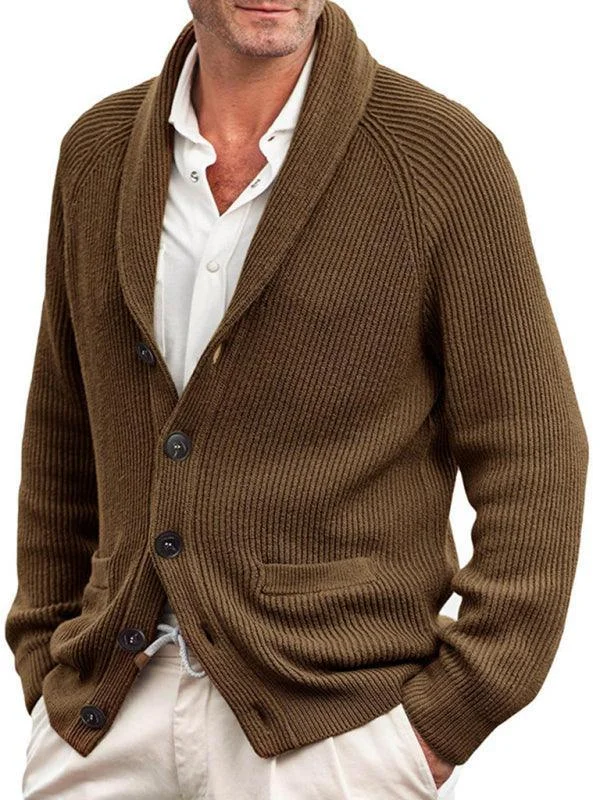 Smart Urban Tailored Comfort Oversize Knitted Men Cardigan Sweater