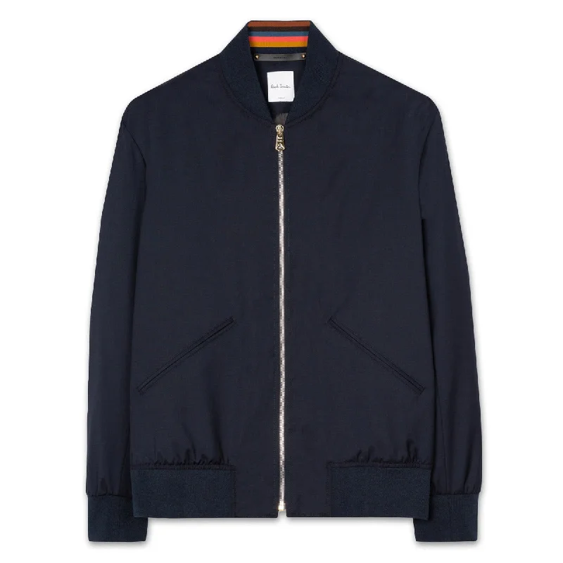 Paul Smith - Loro Piana Storm System Bomber Jacket in Navy