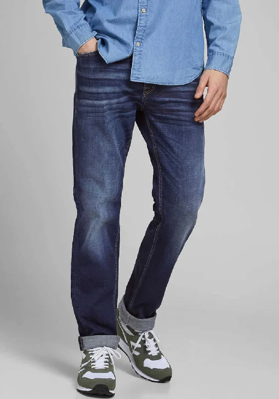 Contemporary Basics Relaxed Denim Jack & Jones Mens Clark Original Regular Fit Jeans, Blue Denim