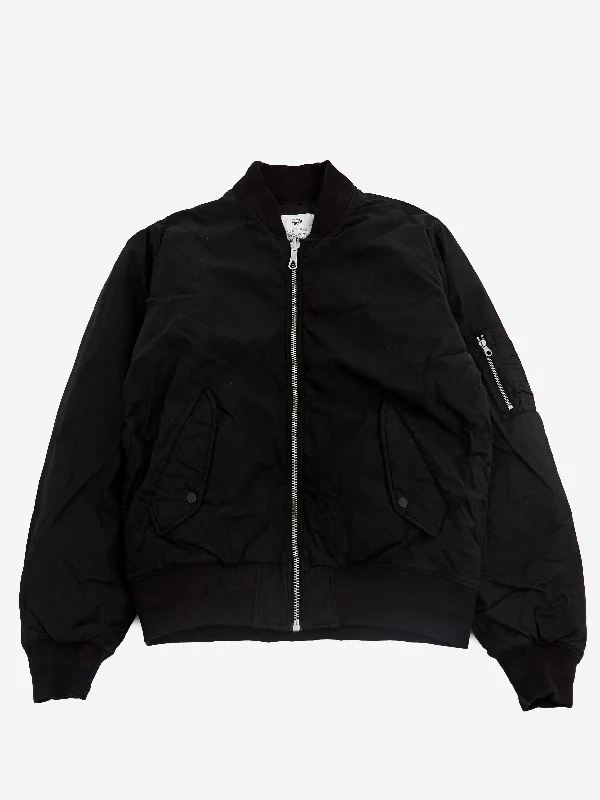 Stussy Quilted Bomber Waxed - Black