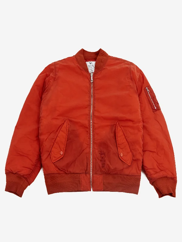 Stussy Quilted Bomber Waxed - Rust