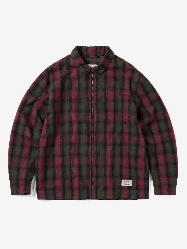 thisisneverthat x Goretex Windstopper Shaggy Check Shirt - Red