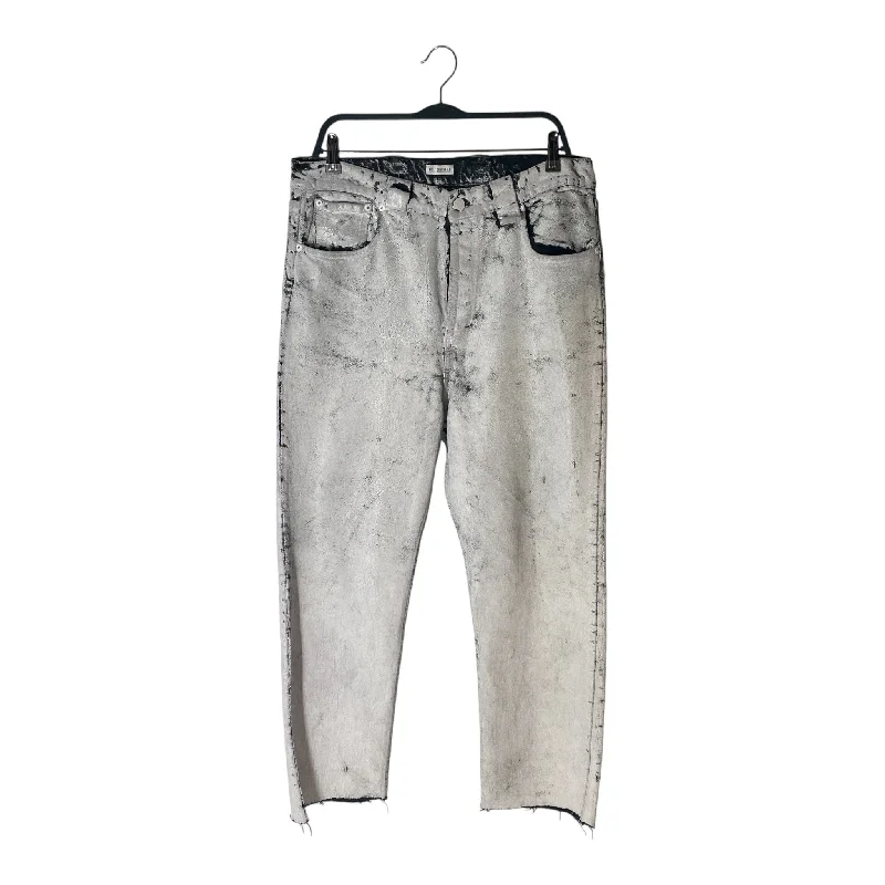 Elevated Fashion WILLY CHAVARRIA/Pants/L/Denim/WHT/SAMPLE PAINTED WHITE JEANS